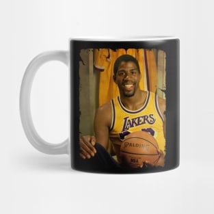 Magic Johnson /// Magic Johnson Vintage Design Of Basketball /// 70s Mug